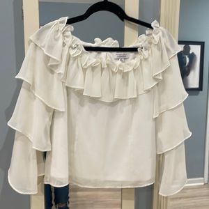 Off white ruffle top